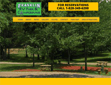 Tablet Screenshot of franklinrvpark.com